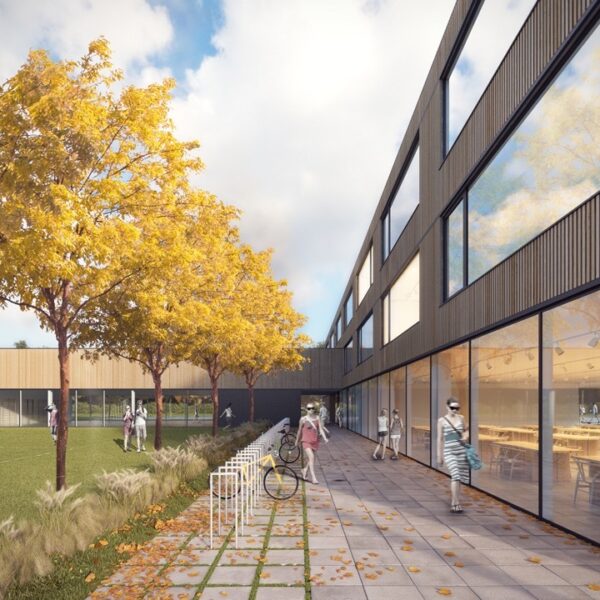 Le nouveau lycée Sœur Emmanuelle, appartenant au réseau libre, a été inauguré le 02 septembre 2017, avenue d’Itterbeek à Anderlecht - « Lycée Emmanuelle » 2017